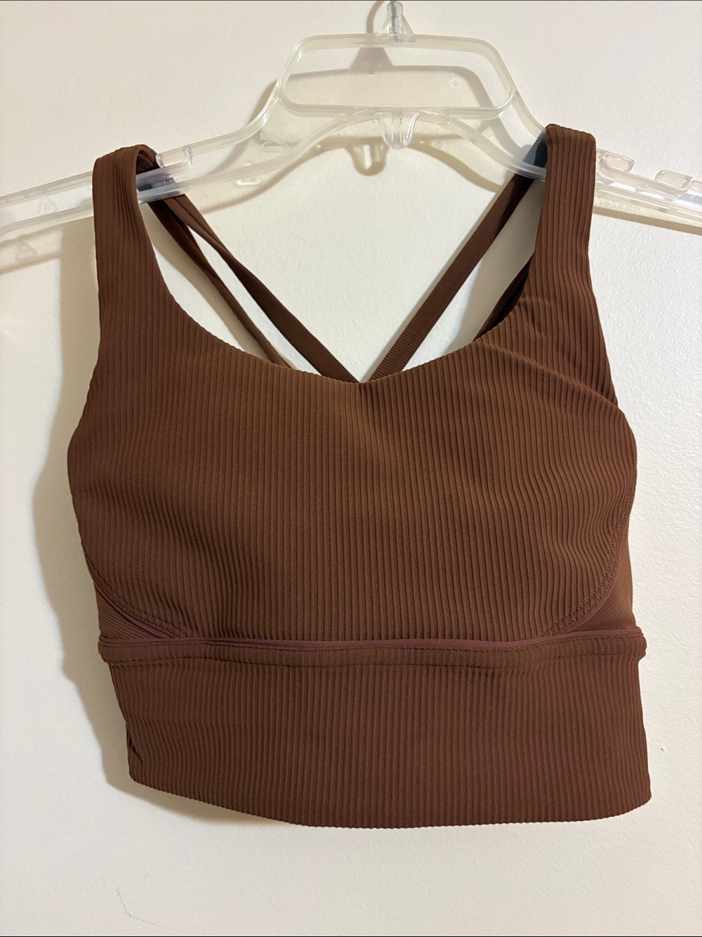 Lululemon Energy Longline Ribbed Bra Luxtreme -roasted brown